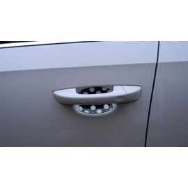 Black and White Polka Dots Car Auto Door Handle Trim Molding Scratch Protector 4 Door Pack