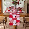 Joyfol Day Valentine’s Day Table Runner 14x69 Inch, Cutwork Embroidered