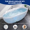 Tub Drain Linkage Assembly with Trip Lever and Strainer Done