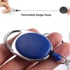 2 Set Badge Holder with Retractable Clip Clear Acrylic Vertical