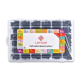 Felt Letter Board Letters,PRE-Cut Characters with Sorting Tray,Felt Board Letters (1 Inch Plus Black)