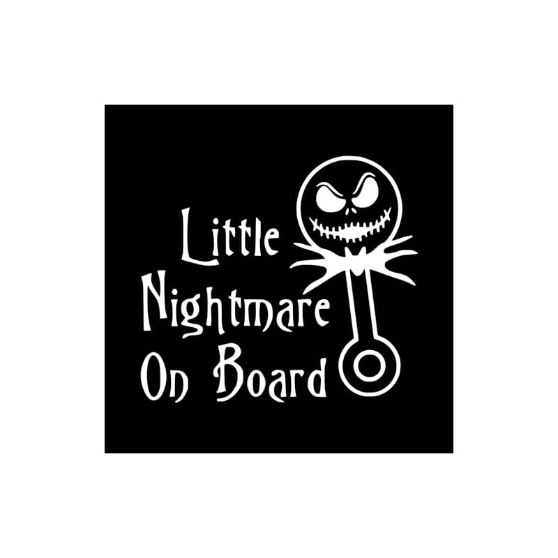 Little Nightmare On Board Christmas Decal Notebook Car Laptop 5.5"x5"