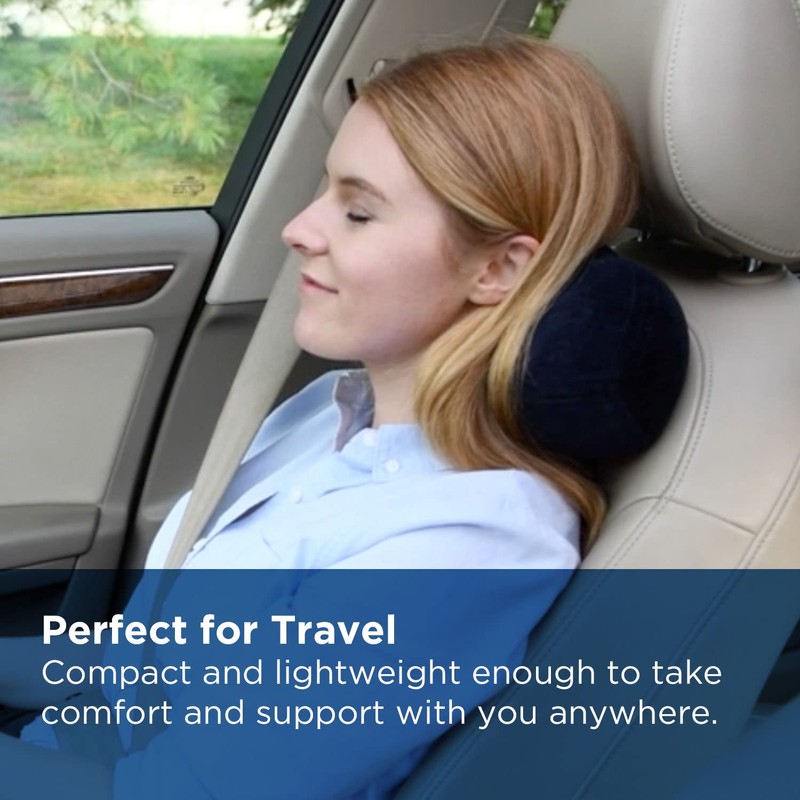 Tempur-Pedic All-Purpose Memory Foam Travel Pillow, Peanut-Shaped Lumbar Pillow for