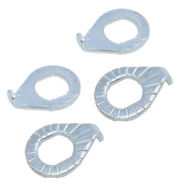 Meuey Lyot Bicycle Hub 3/8 "Silver Flanged Shaft Nut Kit with Front and Rear Bicycle Wheel Safety Washers 8pcs