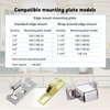 Lyreh 8pcs Cabinet Hinges for Blum, Silver Stainless Steel 1/2