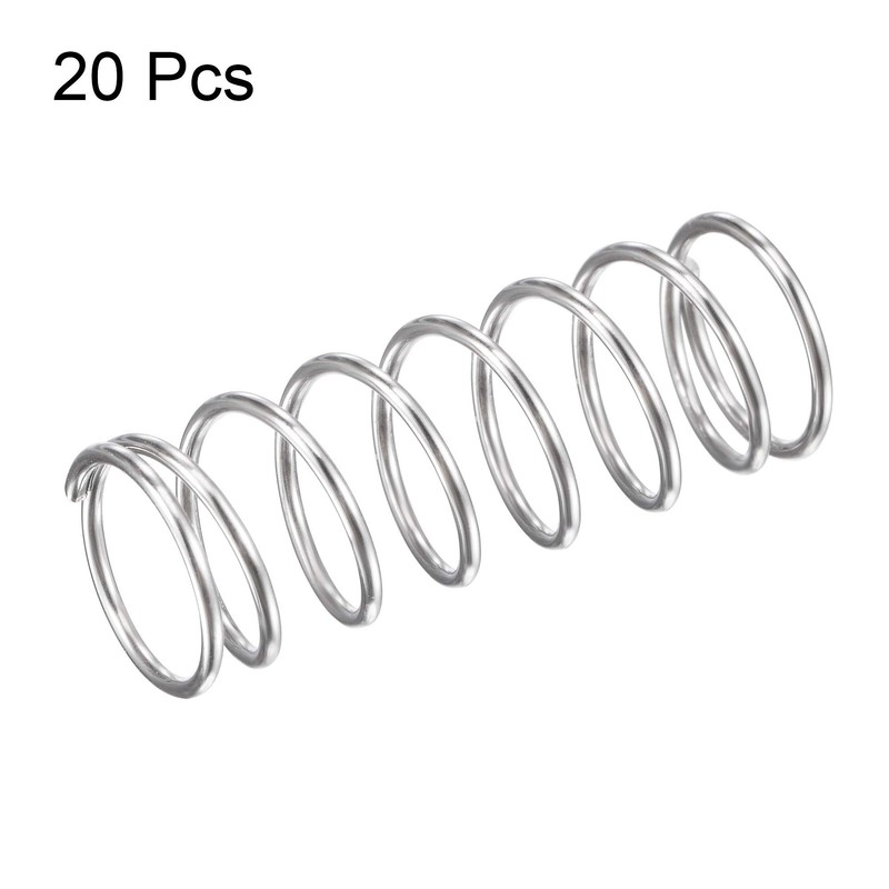 sourcing map Compression Spring, 304 Stainless Steel Compression Springs, Silver