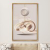 SIGNFORD Framed Canvas Print Wall Art White 3D Sphere Surreal