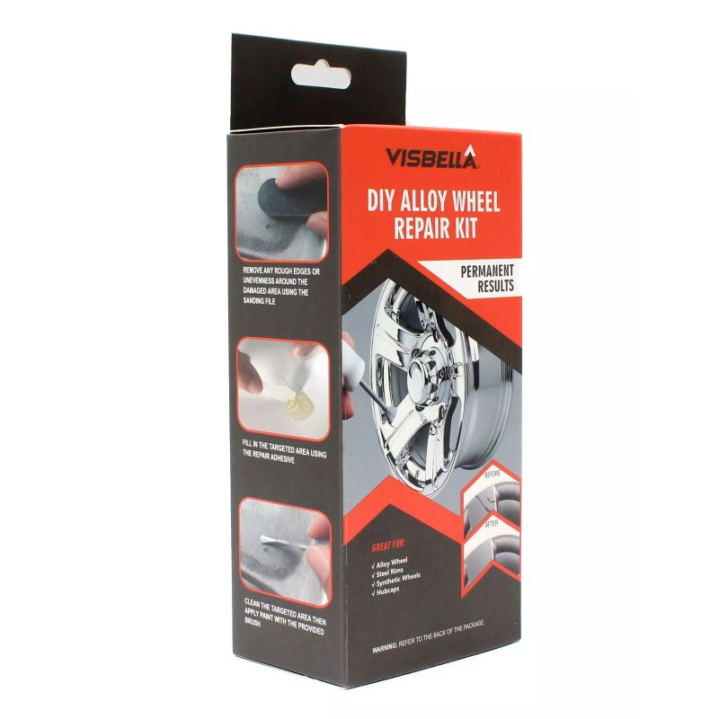 Visbella Alloy Wheel Repair kit Adhesive Paint Fix Tool Rim