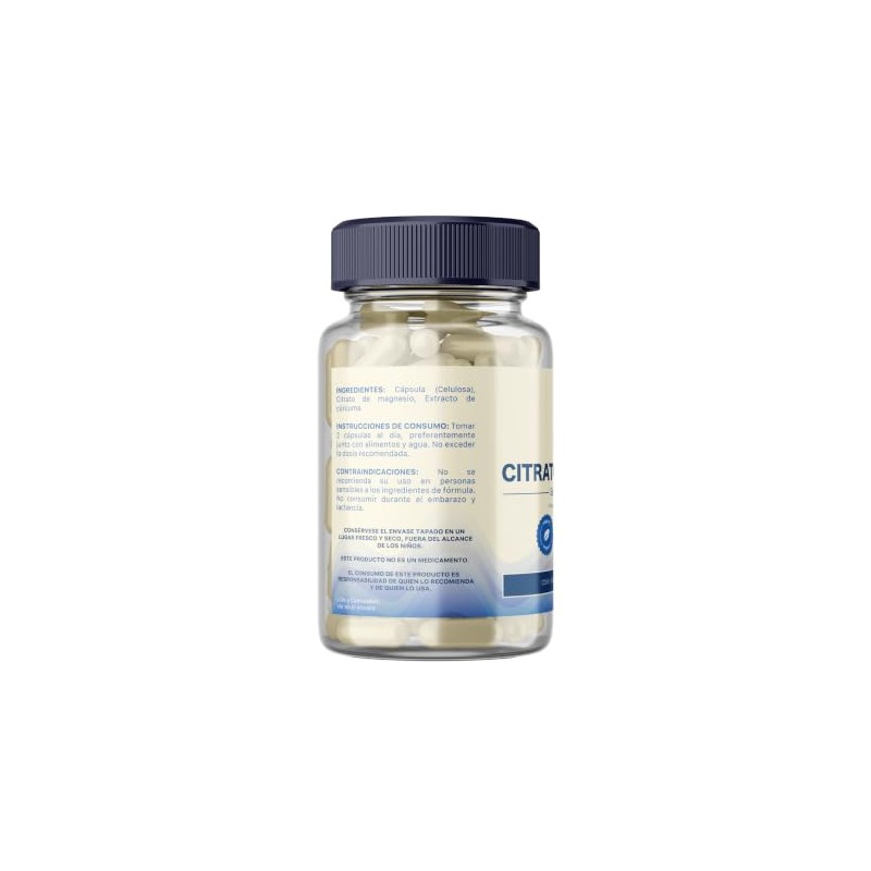 Beautimate Citrato De Magnesio 500mg 100 Cápsulas, Alta Absorción, Premium,