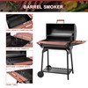 Royal Gourmet CC1830V 30 Barrel Charcoal Grill with Wood-Painted Side