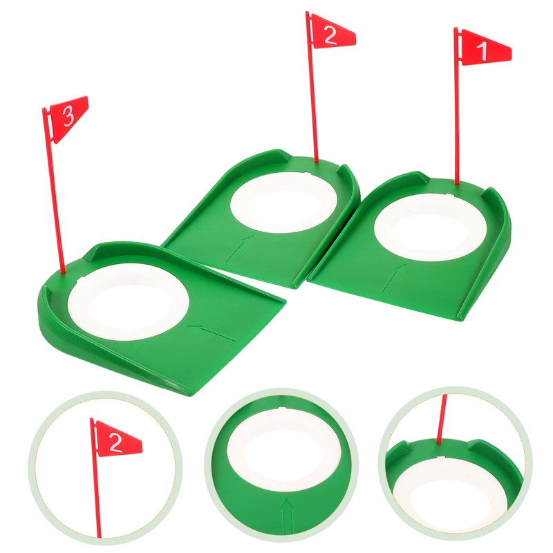 KOMBIUDA Regulation Size Golf Hole Cup Set 3 Putters for