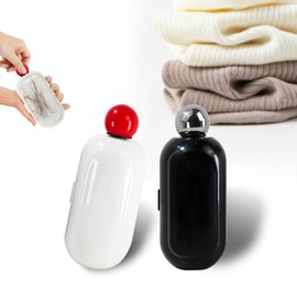 Yuxitia 2-Pack Lint Roller, 2 In1 Washable Lint Remover, Reusable Mini Lint Roller Pet Hair Remover for Plush Hair, Dust, Fuzz Fur, Clothes,Pet Hair(1 Black 1 White)