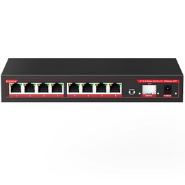 ienRon 9 Port 2.5G Ethernet Switch Unmanaged, 8x2.5G & 1x10G SFP, Plug & Play, Fanless Metal Case, Compatible with 2.5Gbps NAS, Gaming PC, 4K Video