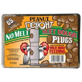 C&S Peanut Delight No Melt Suet Plugs, 16 4-Packs