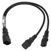 Single C14 to Dual 5 15R C13 Cord Short Power