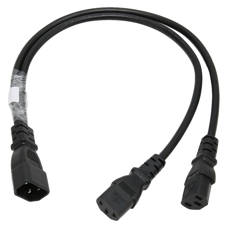 Single C14 to Dual 5 15R C13 Cord Short Power