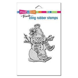 Stampendous Cling Stamp-Snowman Scarf