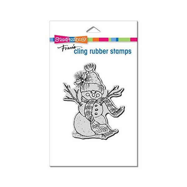 Stampendous Cling Stamp-Snowman Scarf