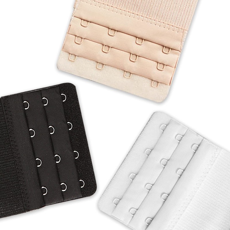 LEEQBCR 3pcs 4 Hooks Bra Extender Women's Bra Strap Extension
