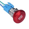 DMWD 1Pc 19mm Metal Latching Emergency Stop Push Button Switch