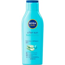 NIVEA SUN Crema Hidratante después del Bronceado After Sun Hidratante (200 ml), Enriquecido con Aloe Vera y Ácido Hialurónico para un Alivio Instantáneo