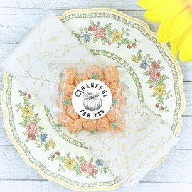 Thanksgiving Party Favors - 20 Stickers and Optional Bags - Thankful for You -Rustic autumn decor, table decoration, gift for dinner guests