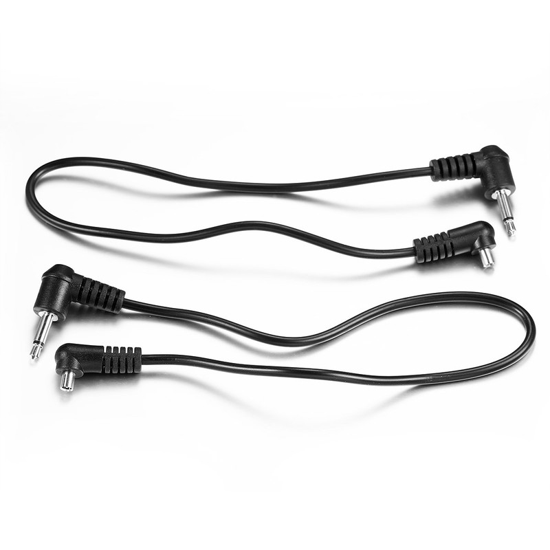 (2 PCS) 3.5mm to Male Flash PC Sync Cable,12-Inch/30CM 3.5mm