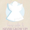 CafePress Never Grow Up Tote Bag Reusable Natural Beige Canvas