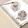 PU Leather A5 Binder Notebook, 6 Ring Budget Binder Journal