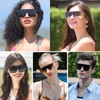 Dollger Square Oversized Sunglasses for Women Men Trendy Flat Top