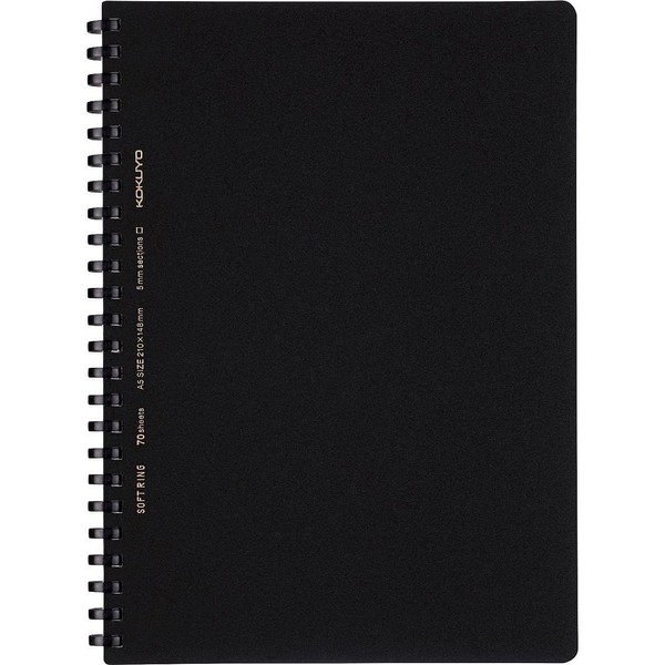 Kokuyo Notebooks, Soft Ring Notebooks, Business, 70 Sheets, A5, Ruled