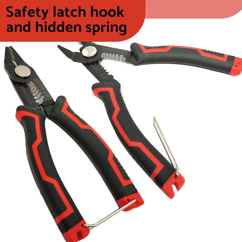 BACSHBY 3-in-1 Side Cutters, Wire Strippers, Cutting Pliers, Multifunctional Precision