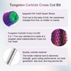 5 in 1 Cross Cut Nail Drill Bit, Tungsten Carbide