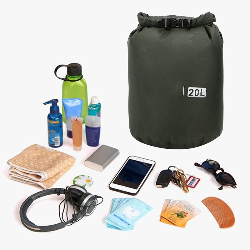 MUNEFE Outdoor Foldable Waterproof Barrel Dry Bag, Outdoor Floating Dry