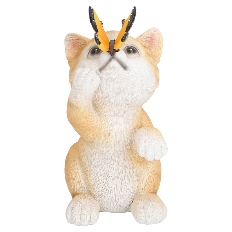 Solar Cat Yard Decor Decorative Light Cat Garden Sculpture Exquisite
