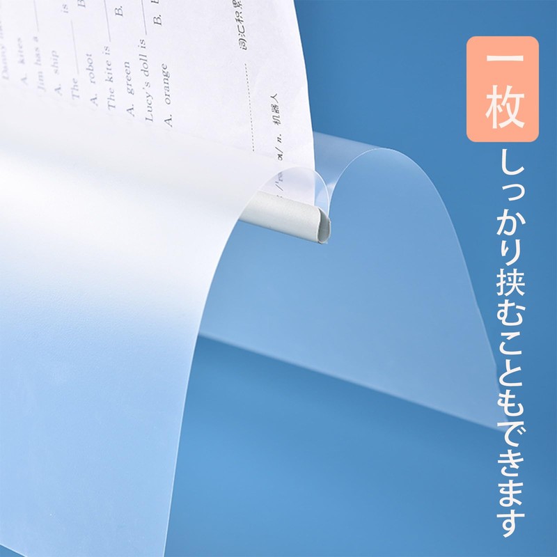 Clear File Storage Holder, A4 Large Capacity, Set, Abrasion Resistant,