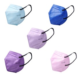 Kind Face Masks – Adult Small, 25-Pack, Multi-Colour Bundle, Comfortable Fit with Adjustable Nose Wire & Soft Ear Loops (The Bloom Collection)