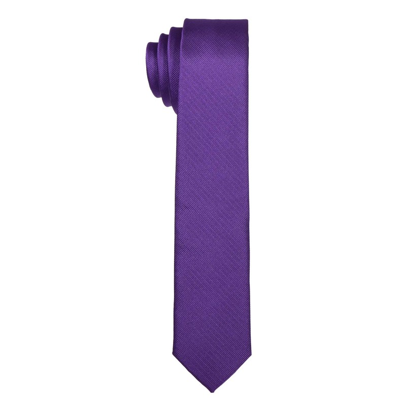 DonDon men's slim tie, 5 cm, plain, matt, shiny and