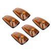 5Pcs Cab Marker Light Weatherproof Amber Teardrop Cab Top Running