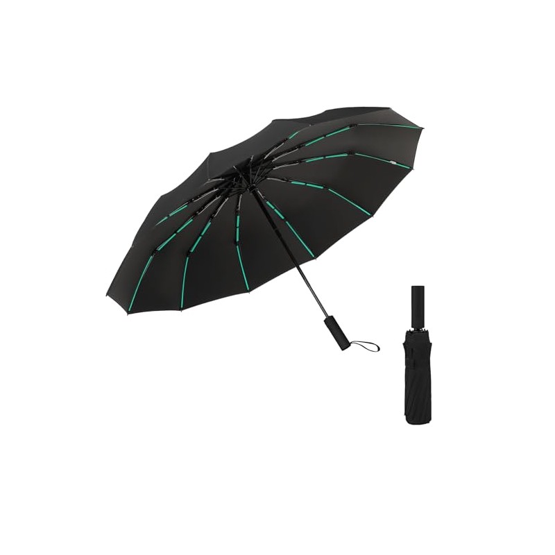 Paraguas Plegable Automático Reforzado,Paraguas Plegable de la luvia y Sombrilla