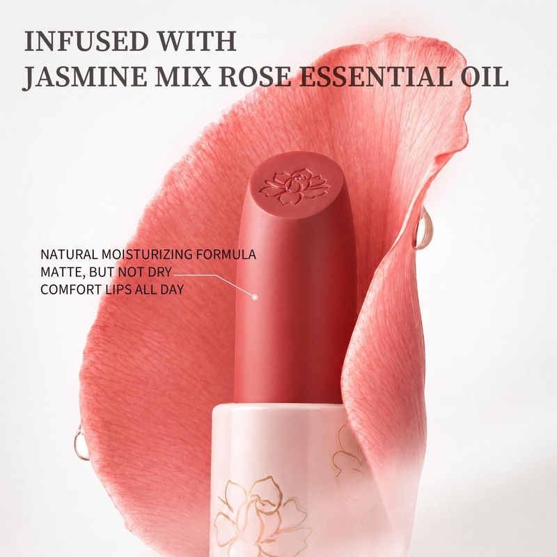 Matte Lipstick – Hydrating, Non-Drying, Full Coverage Nude 105