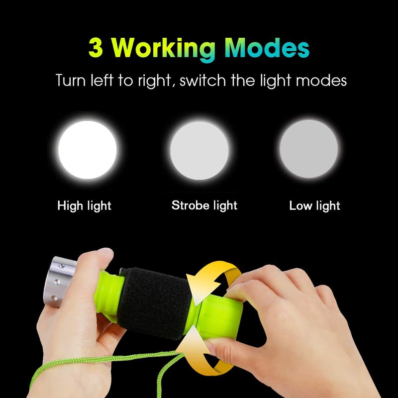 BlueFire 1100 Lumen CREE XM-L2 Scuba Diving Flashlight Waterproof Diving