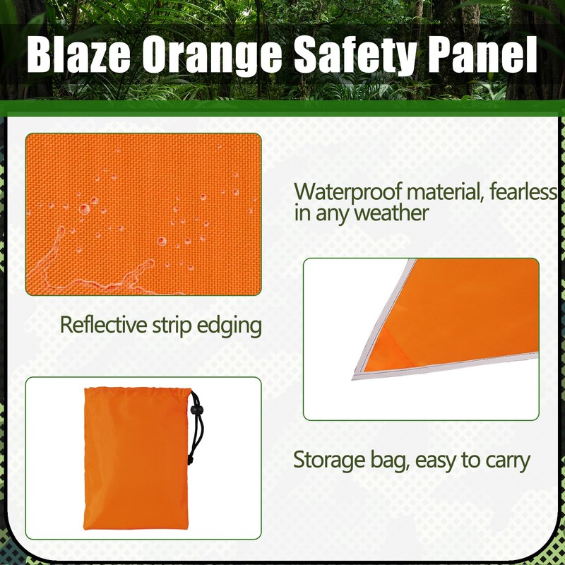 Blaze Orange Safety Panel, 4Pcs Magnetic Hunting Safety Panels for