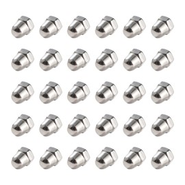 Lyeteung 30 Pieces M5 Hexagonal Acorn Nuts Stainless Steel Hex Acorn Dome Head Hex Nuts for Screws Bolts