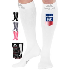 Mojo Compression Socks Mojo Premium Socks - Boost Performance & Recovery with 20-30 mmHg Coolmax Support - Medical Quality Socks for Men & Women - Improve Circulation & Reduce Swelling - 1 Pair