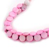 Avalaya Light Pink Coin Shell Bead Cluster with Black Faux