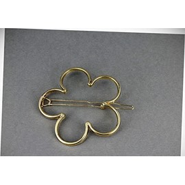 Perfect Hairstyle with Our Hair Accessories - Gold Flower Barrette Daisy Flower Outline Shape Metal Hair Clip Barrette Fashionable Hair Accessory Hair Jewelry Accessories for Lady Women