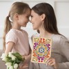 ORIGACH Large Mandala Wooden Greeting Card A5 Size Wooden Anniversary