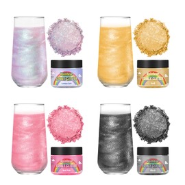 Edible Glitter for Cocktails, Rainbow Easter Luster Dust Edible for Drinks, Food Grade Shimmer Dust, Sprinkle Powder, Baking, Strawberries, Cupcakes, Cookies Decoration, Eggs, Candy