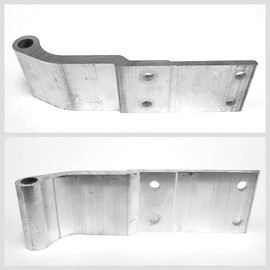 4PCs Aurora Aluminum Metallic Mill Strick Style 4-Hole w/Bushing 2-3/4" x 9-11/16" Door Hinge Semi Commercial Truck Trailer